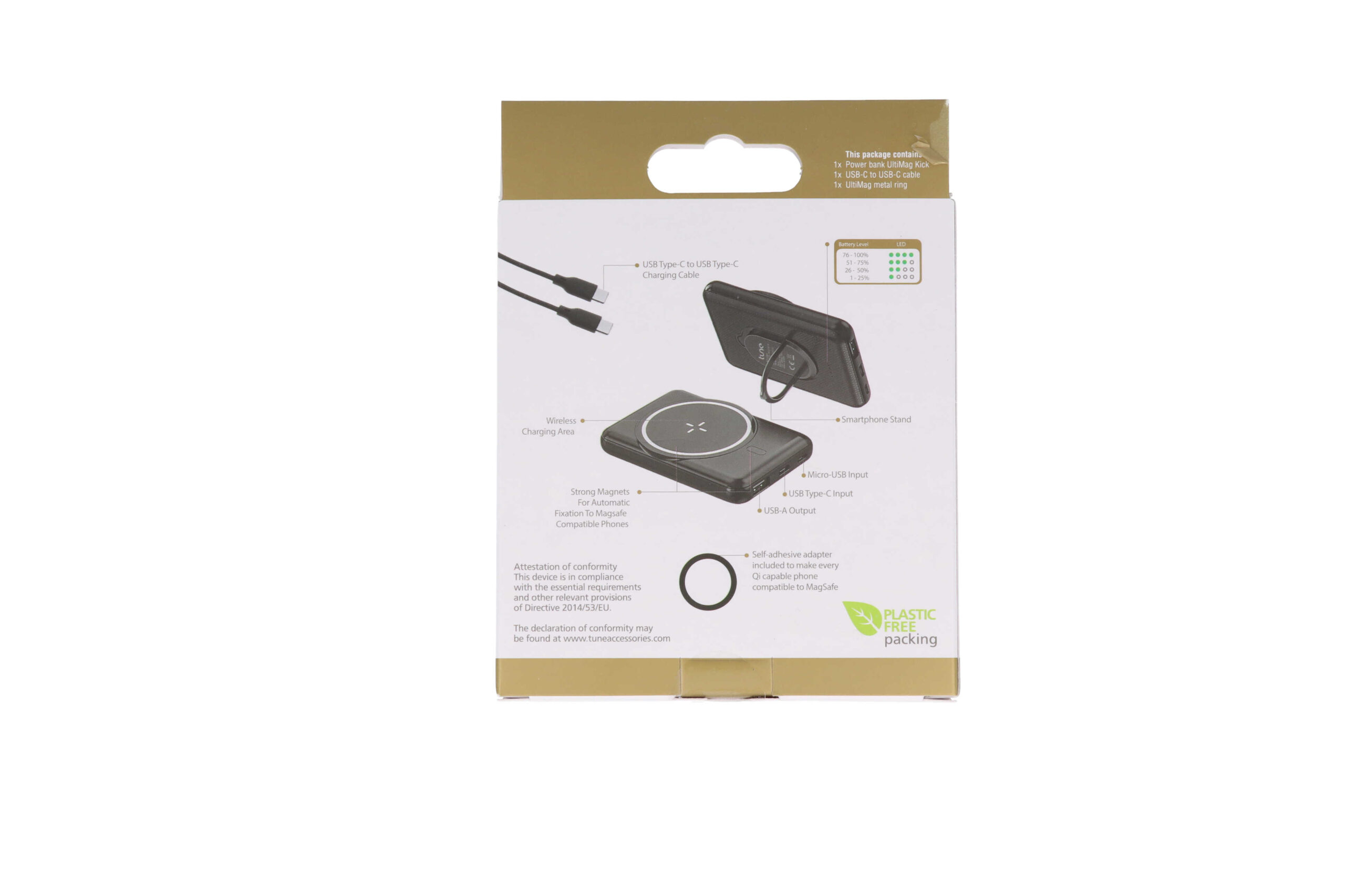 Tune On the Go UltraMag Wireless Powerbank 5,000mAh Black