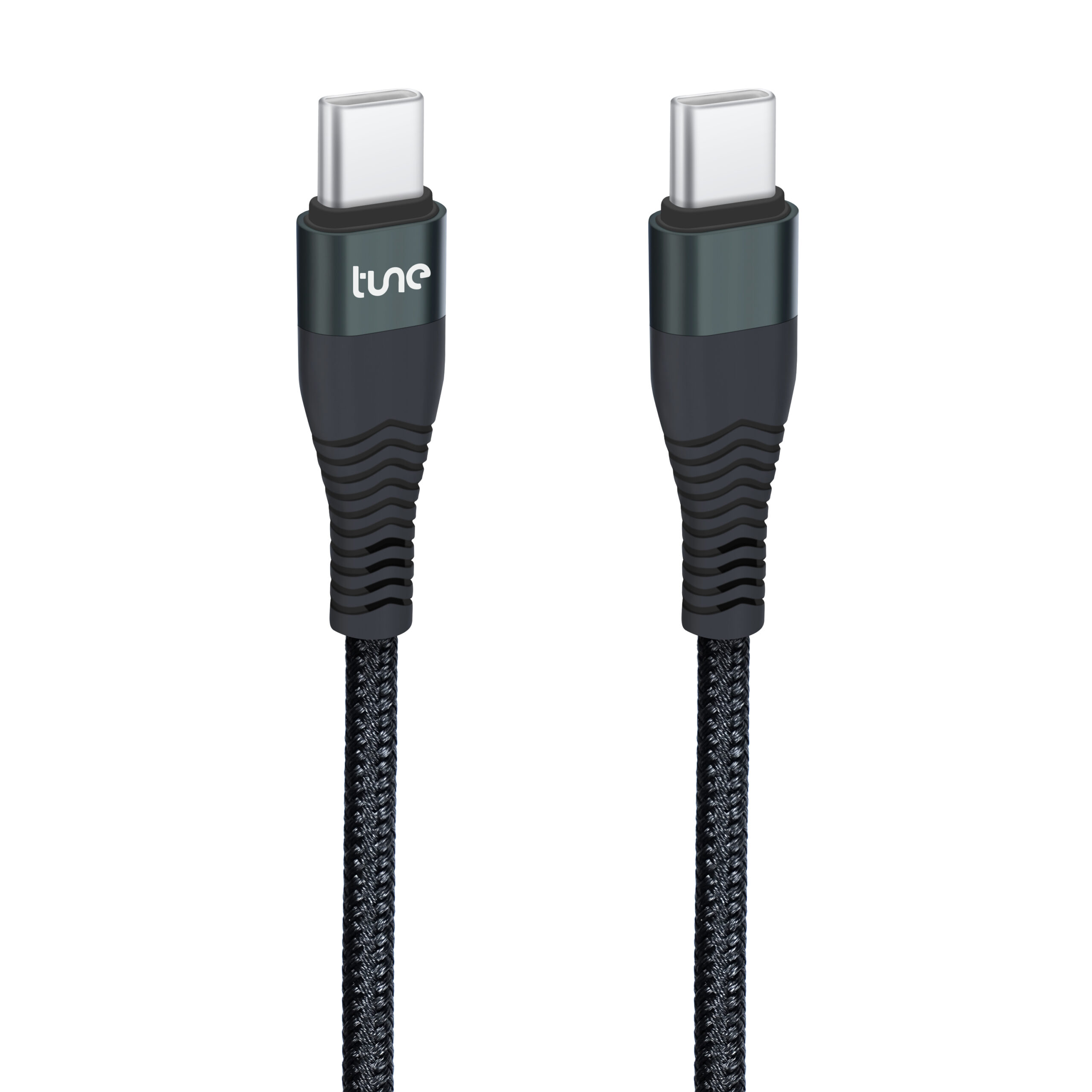 Tune TechFlex Type-C to Type-C Braided Cable 1.5m 60W, Black
